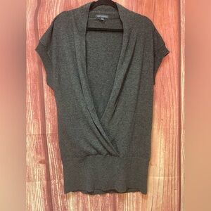 Banana Republic Gray Luxury cashmere blend open front tunic sweater size L